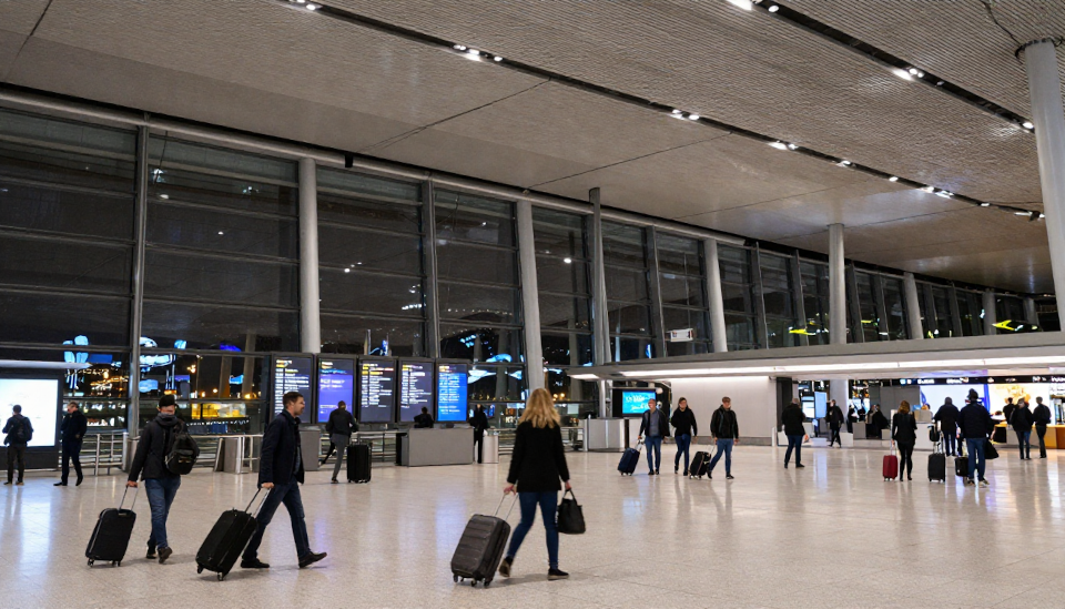 Late night arrival in Paris Orly airport