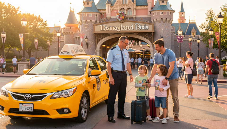 Taxi at Disneyland Paris Entrance