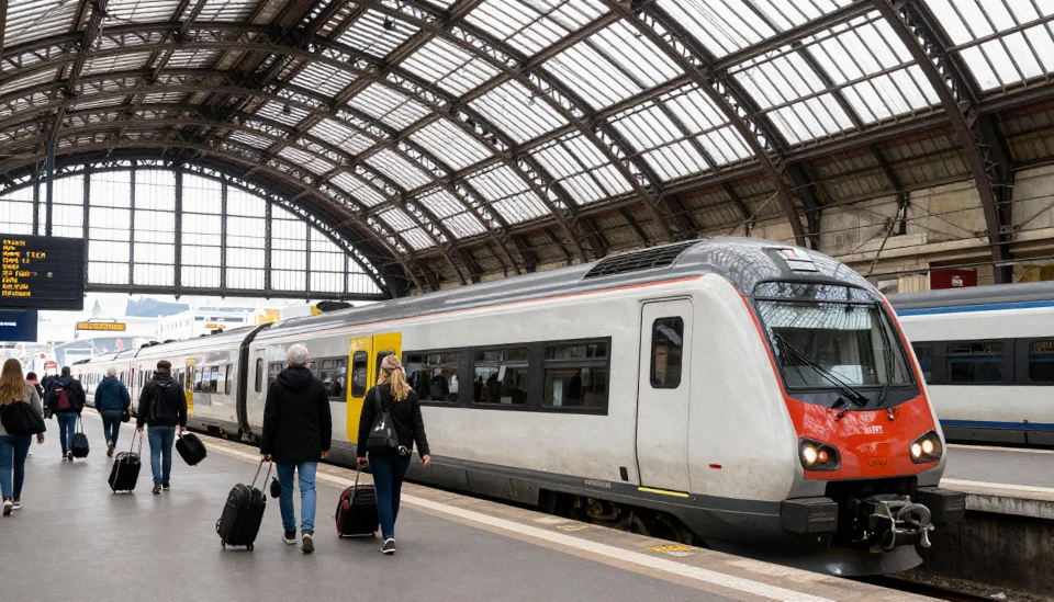 Train at Paris railway station