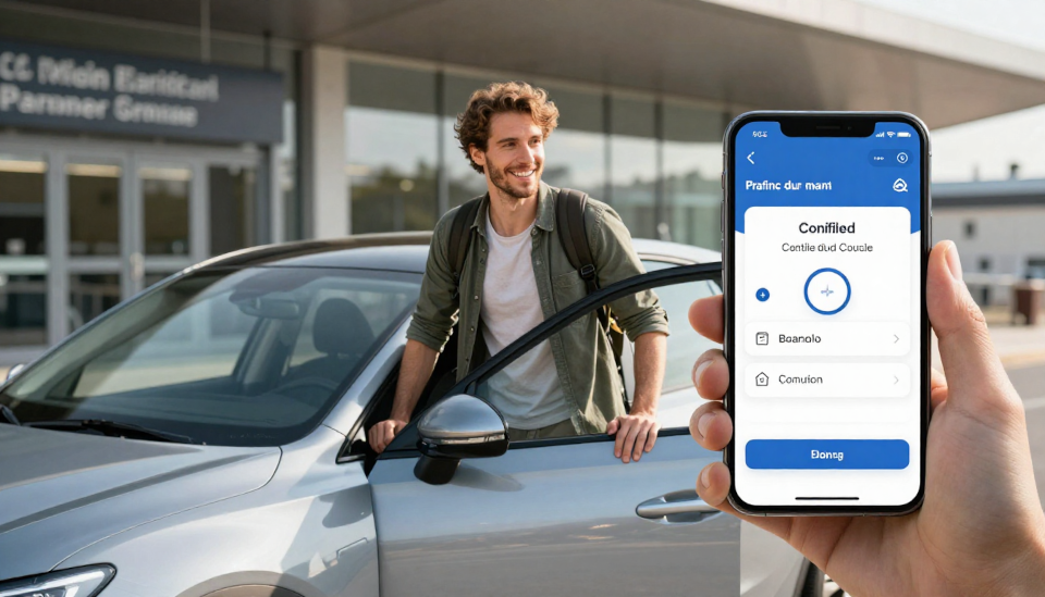 Uber taxi booked with a phone